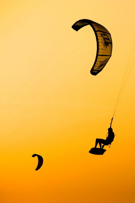 Foto Kitesurf Sonnnenuntergang Hanuliakovo