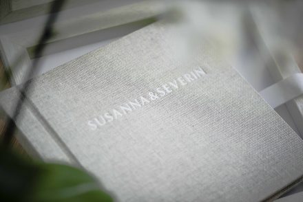 Hochzeitsalbum Detailfoto Leineneinband