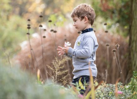 Kinderfotografie Herbst Botanischer Garten Linz