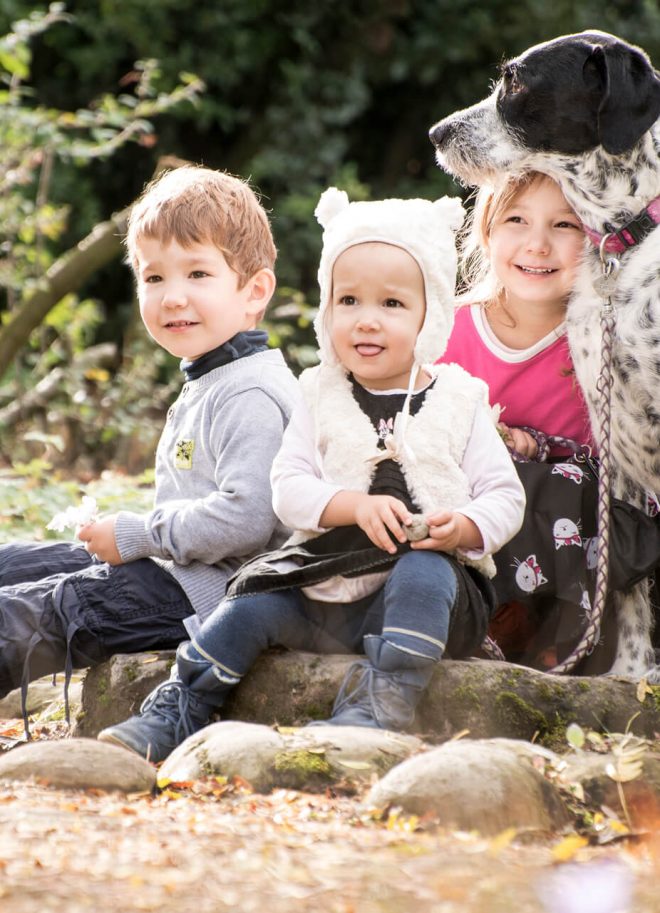 Familienfotos botanischer Garten