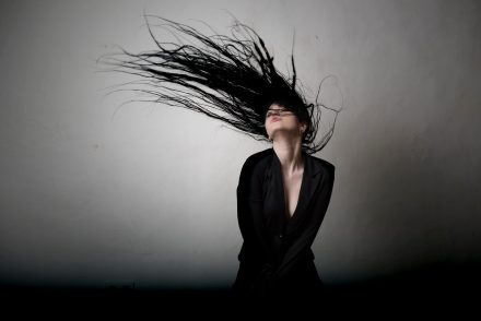 Foto nasse Haare