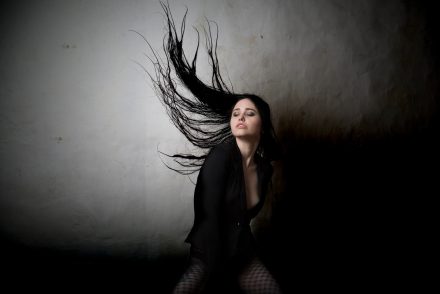 Foto nasse Haare
